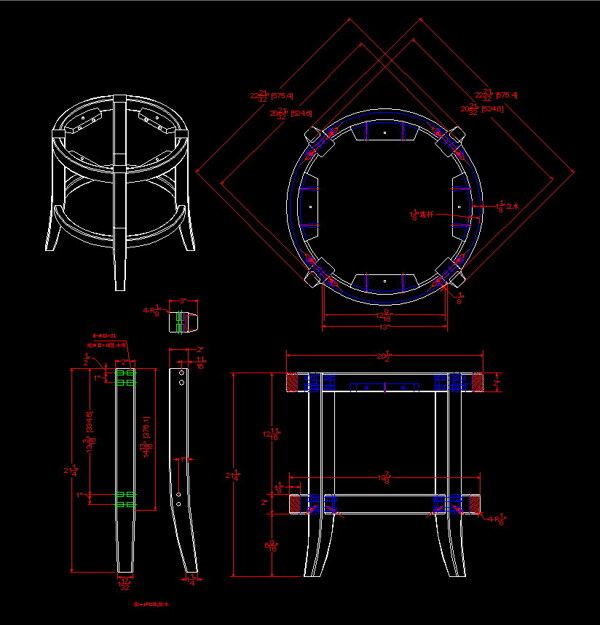 现代座椅CAD图档