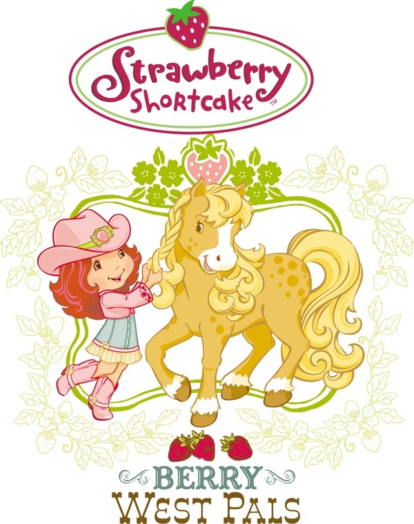 strawberry女孩与长毛马图片