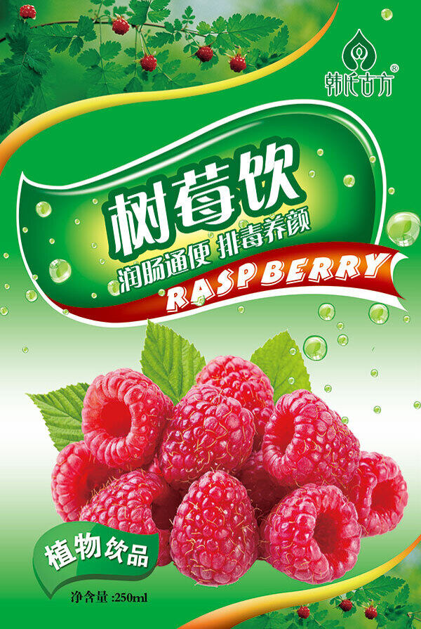 树莓饮植物饮品包装设计psd素材下载