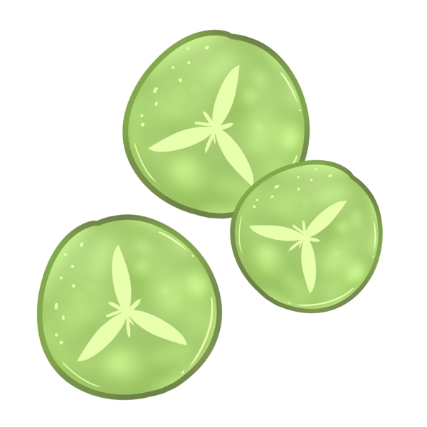 绿色小清新夏季黄瓜片