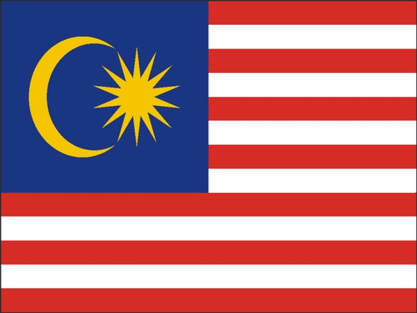 矢量马来西亚国旗