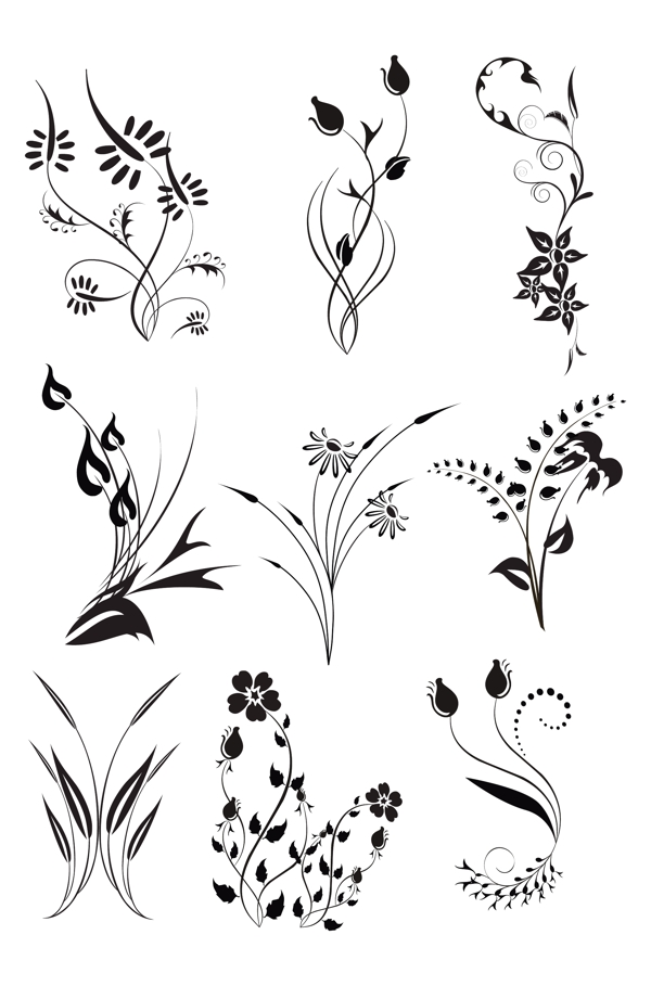 植物装饰花纹