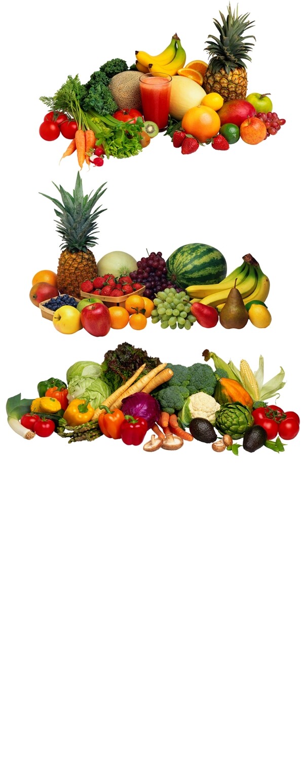 水果组合绿色健康宣传海报超市免费下载