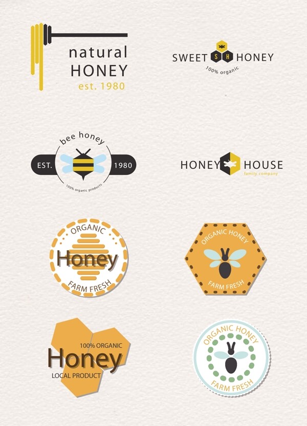 艺术字蜜罐蜂蜜设计