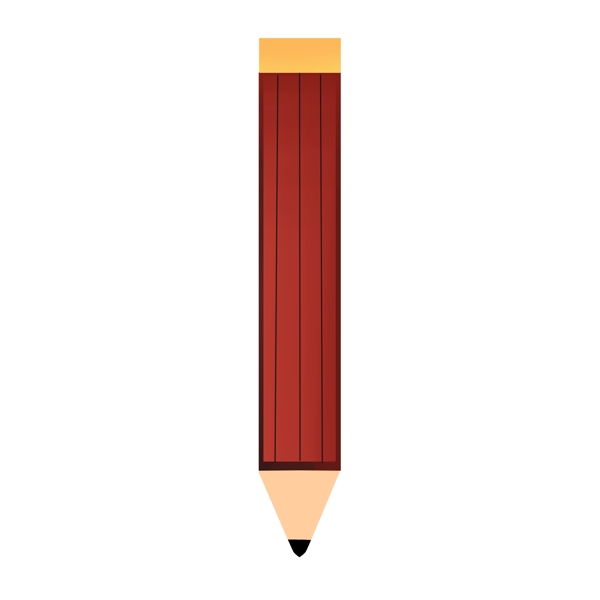 立体红色铅笔