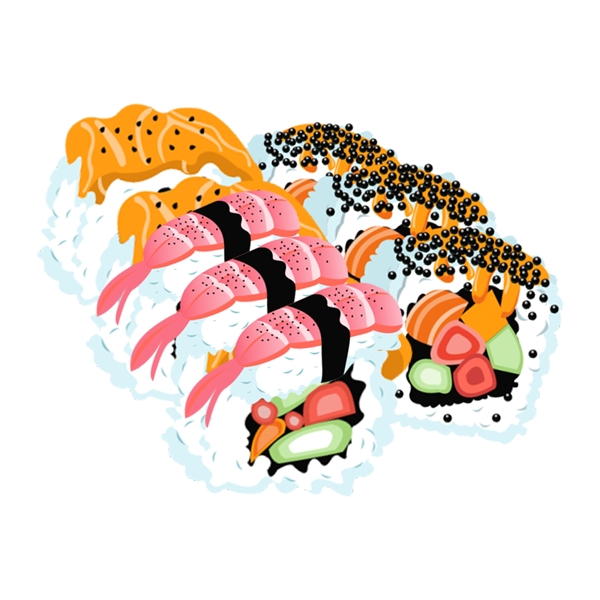 韩国寿司美食免抠元素
