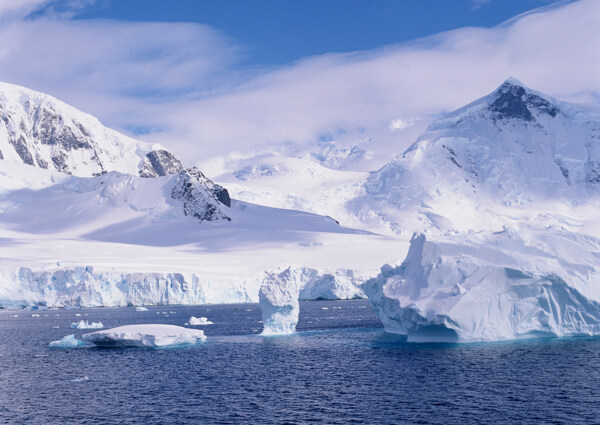 雪山冰川美丽风光图片