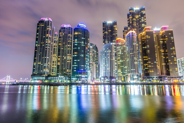 高楼大厦夜景风景