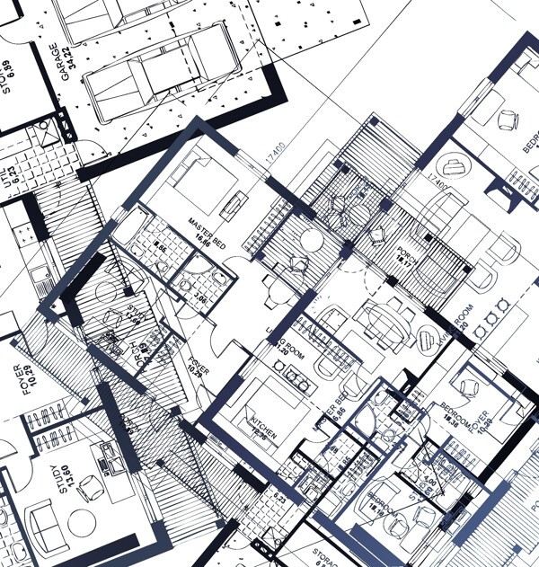 建筑线发图02矢量素材