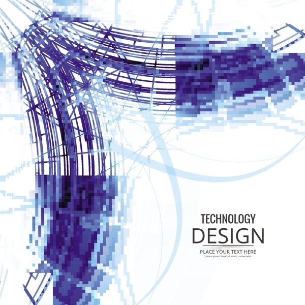 蓝色技术抽象背景