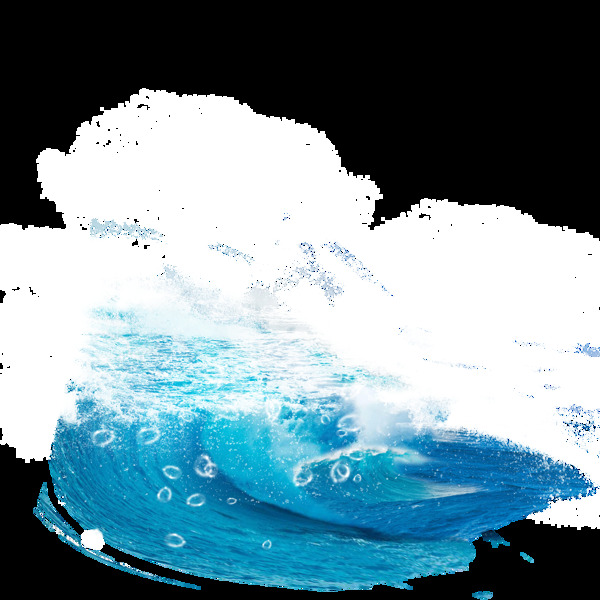 海浪水花泡泡素材图