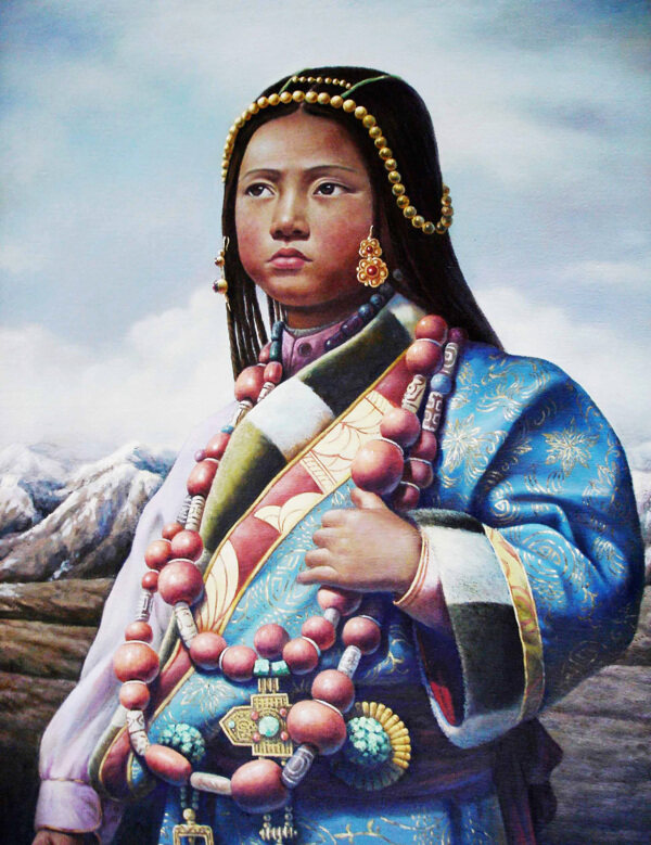 藏族小女孩图片