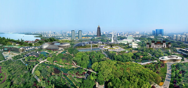 杭州城市景色俯瞰图片