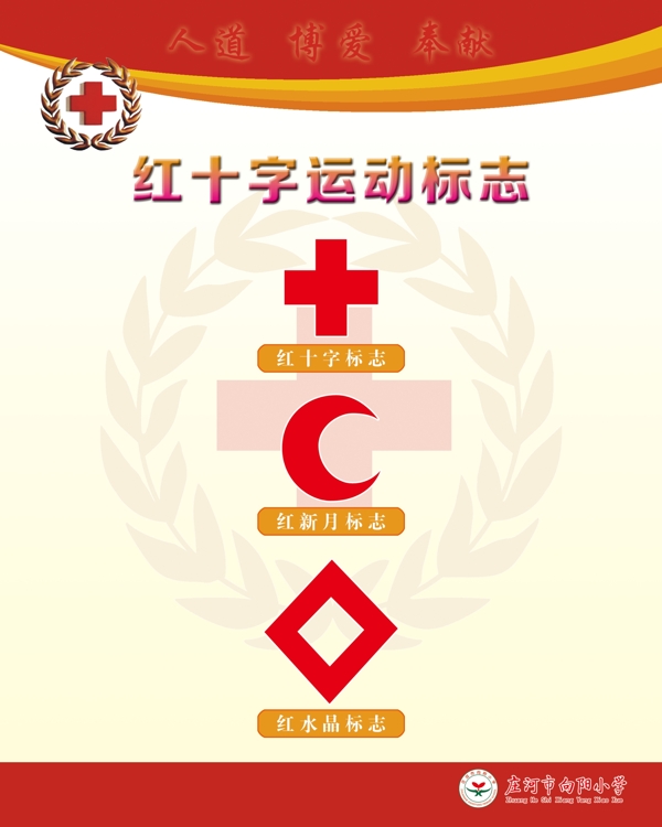 红十字会标志展板
