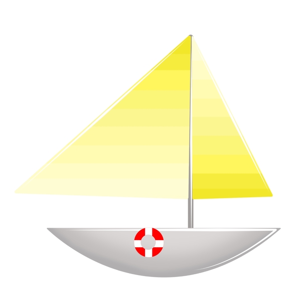 黄色帆船船只