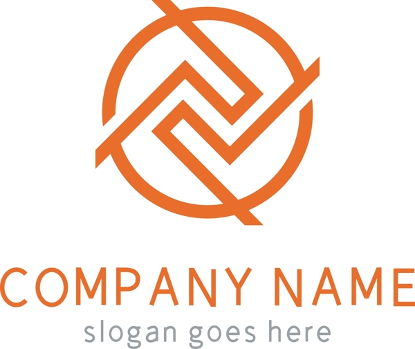 橙色大气商务科技logo