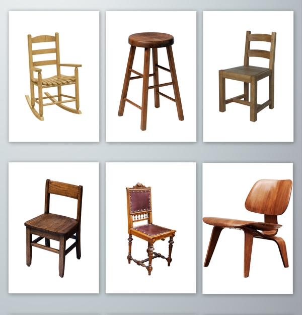 实木木头椅子座椅实物免抠素材