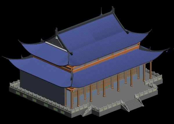 古建筑寺庙模型图片