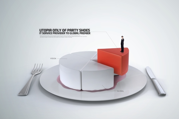 餐具创意广告分层素材图片