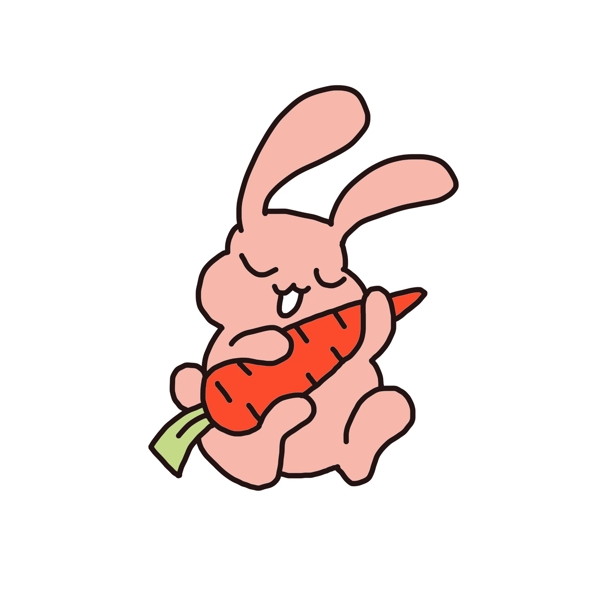 粉色兔子复活节插图