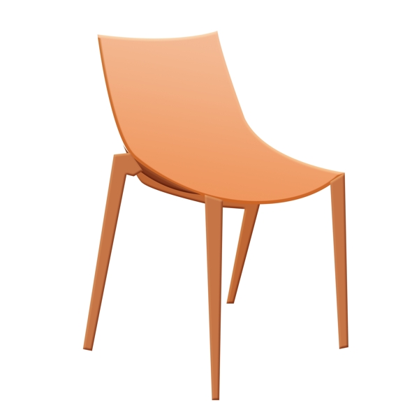 漂亮的橙色椅子插画