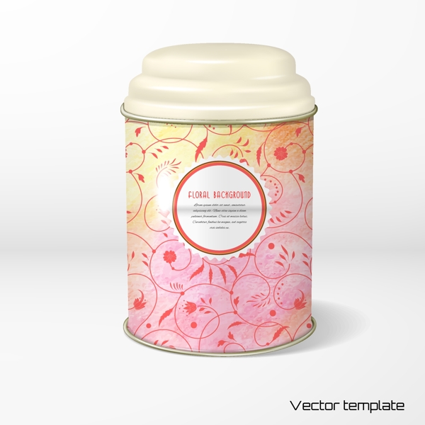 粉色时尚茶叶罐包装