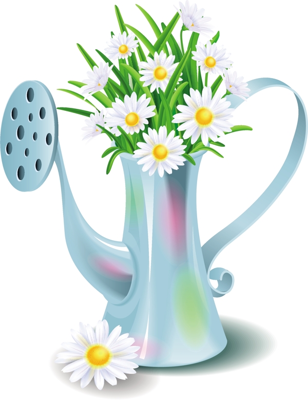浇水壶花朵花卉图片
