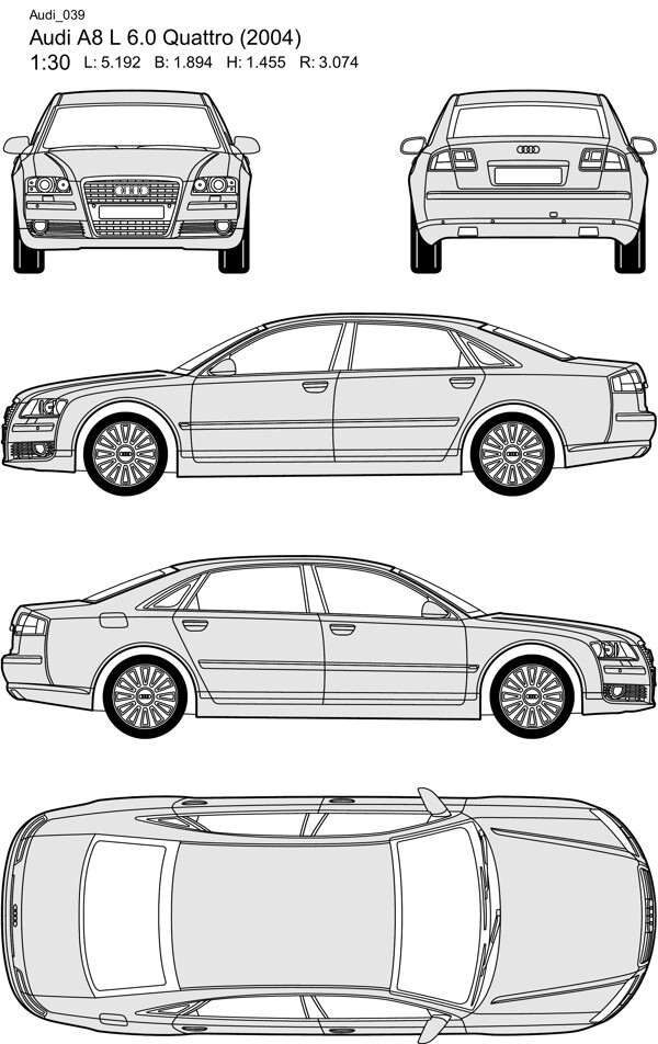 奥迪Audi系列集矢量汽车素材