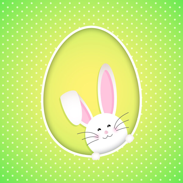 复活节背景与可爱的兔子