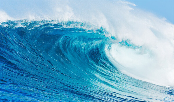 大气海浪翻腾海水