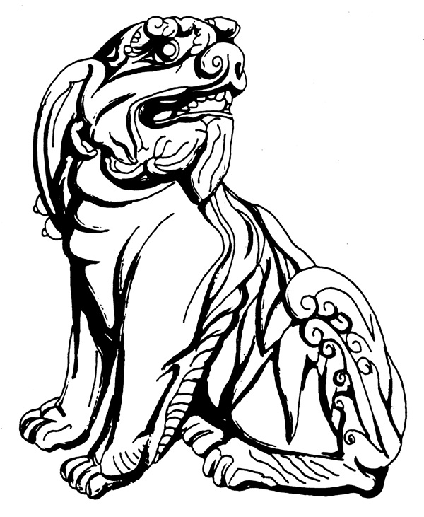 石狮图案清代图案中国传统图案18