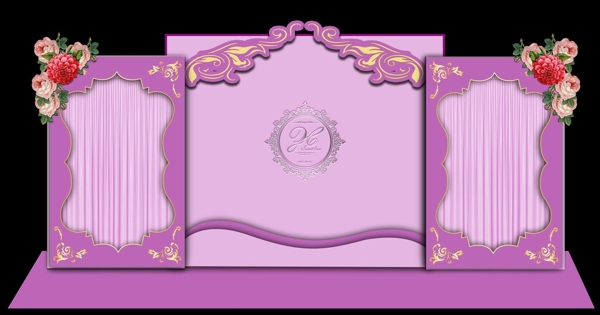 紫色婚庆效果图