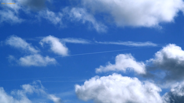 延迟拍摄蓝天白云飘动的景色高清视频素材