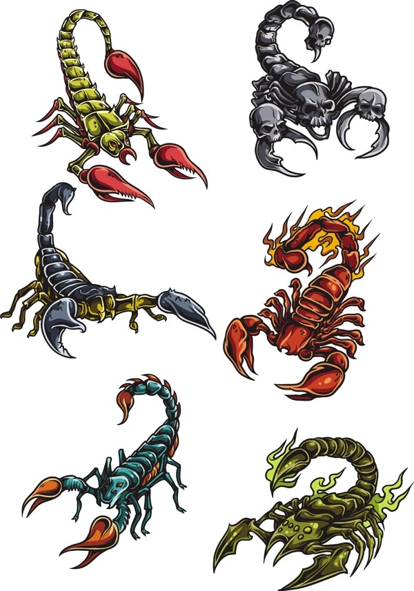 蝎子纹身图案