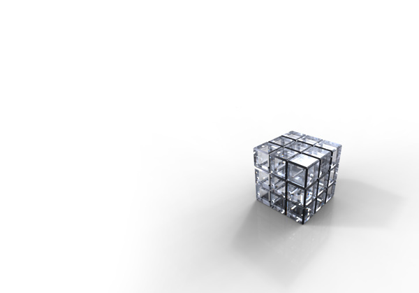 3D模型方块魔方立方体高清桌面壁纸背景