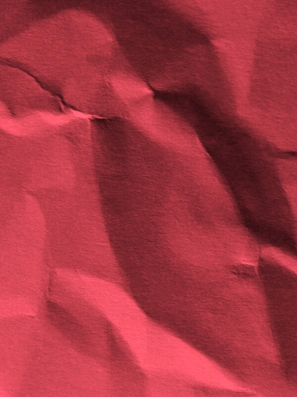 纯原创红色褶皱纸张质感纹理背景