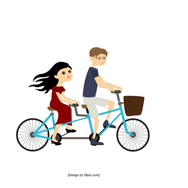 双人骑单车情侣