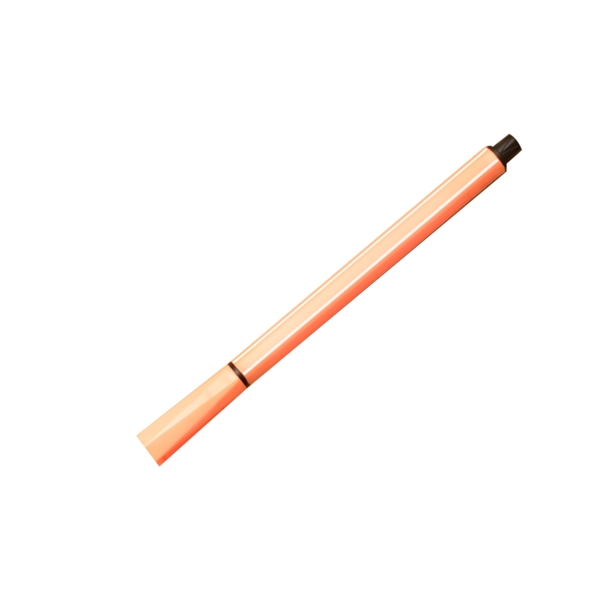 一支橙色条纹的中性笔免扣图