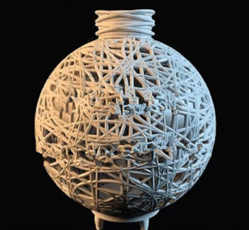 秸秆球饰品的3D模型