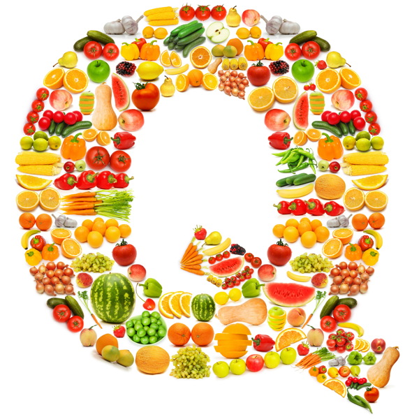蔬菜水果组成的字母Q图片