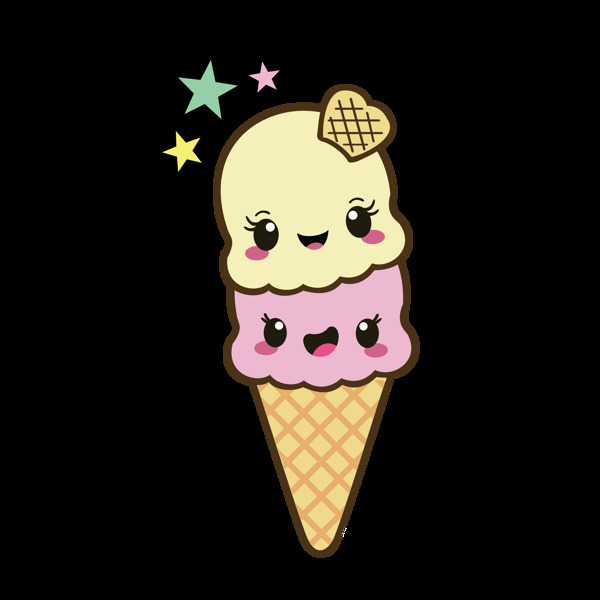 夏天可爱卡通冰淇淋元素