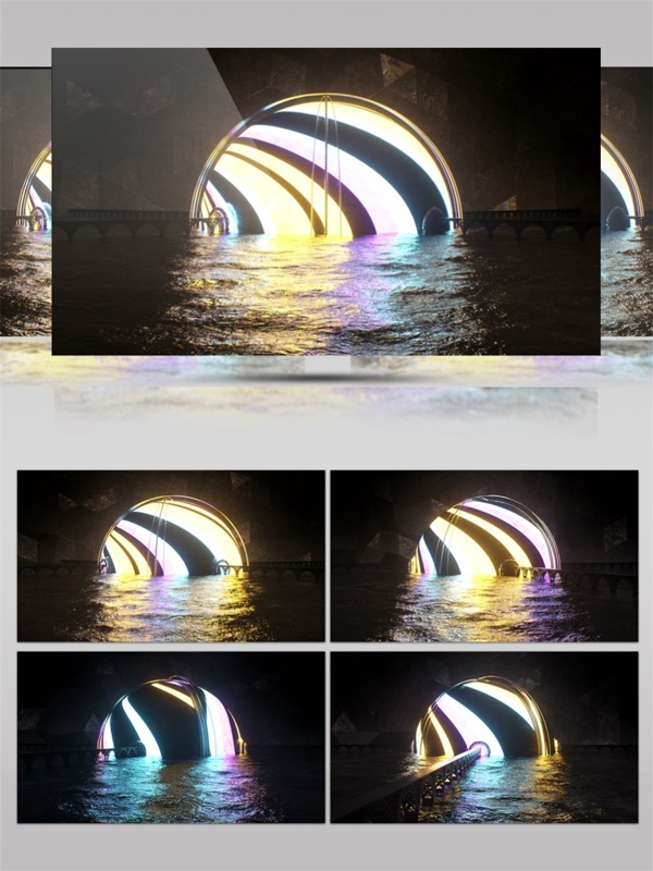 琥珀光束隧道动态视频素材