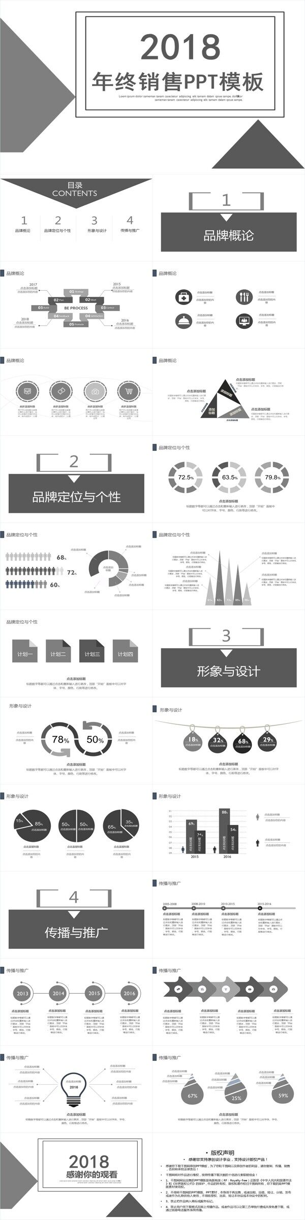 2018年终销售PPT模板