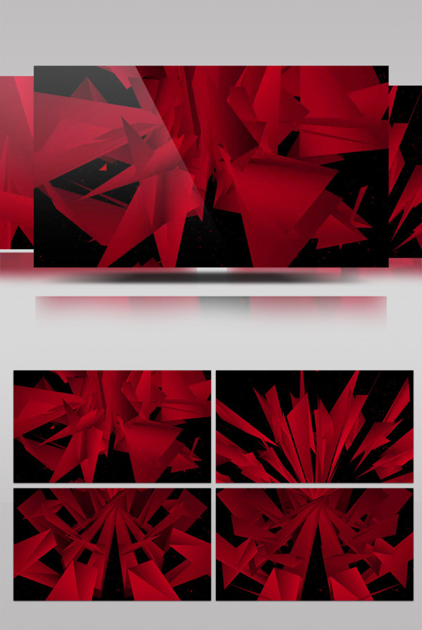 红色折纸动态视频素材