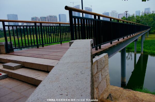 城市风景河道桥梁图片