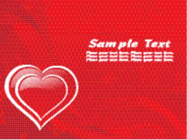 红色的心形的情人节卡片