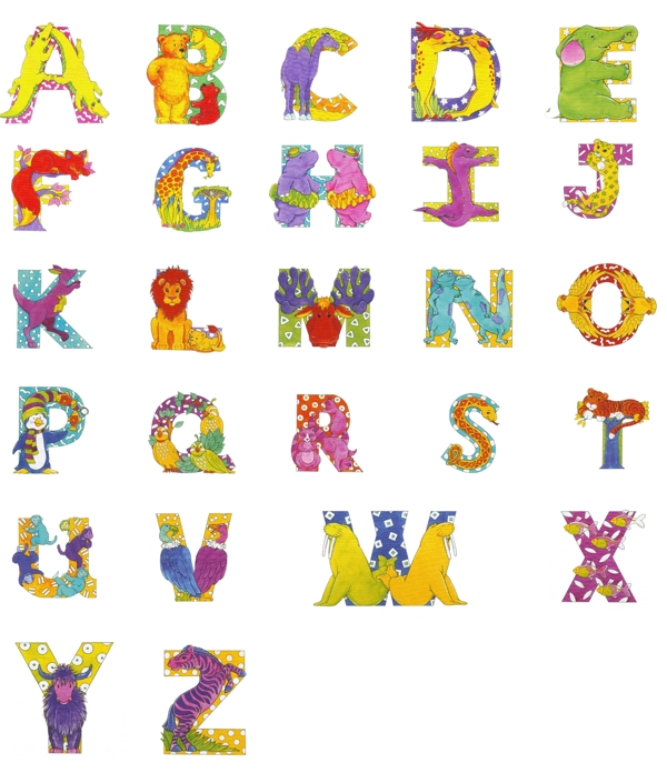 儿童字母素材