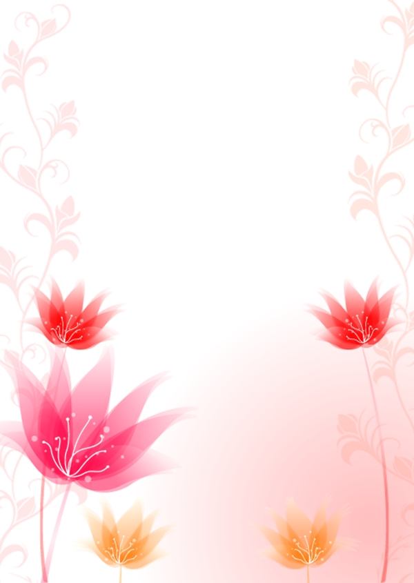 粉色花朵温馨背景海报花纹