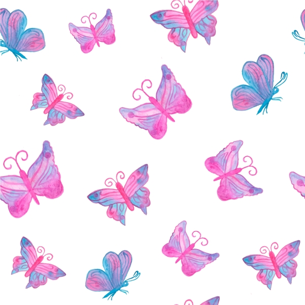 水彩蝴蝶图案设计