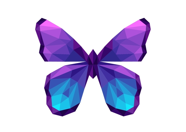 蝴蝶紫色碎片闪亮矢量图